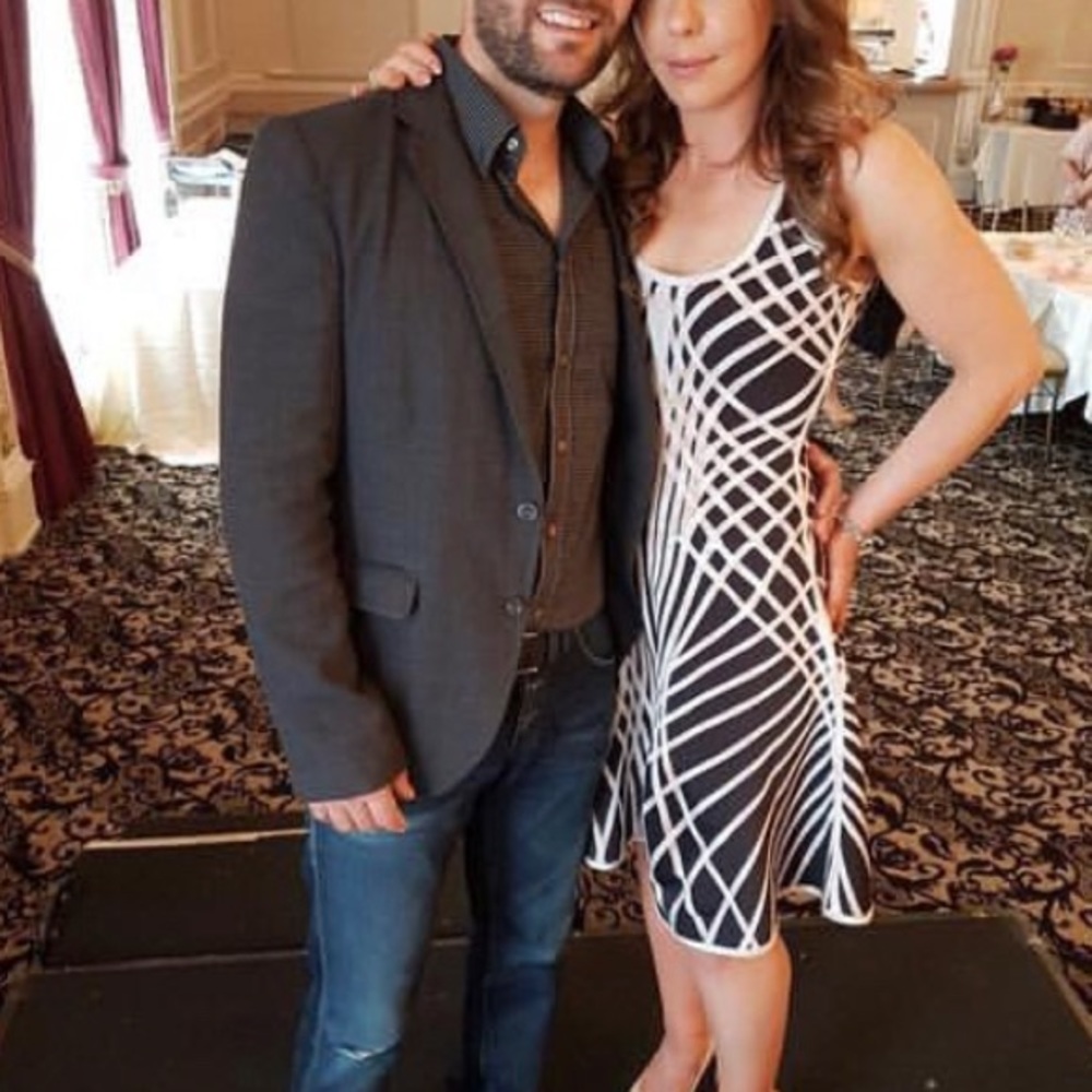 Herve Leger rare Eva anthracomb dress